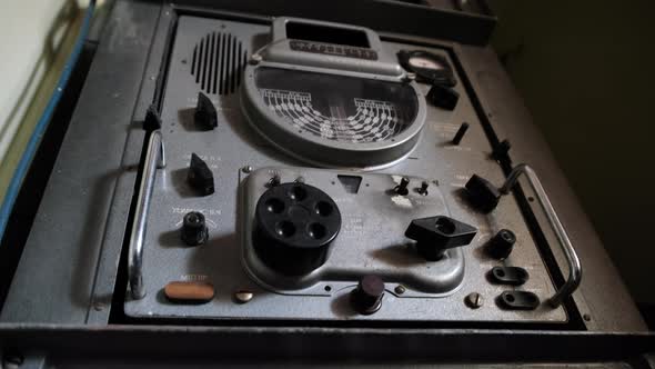 Antique Radio ReceiverTransmitter From Wartime Submarine Analog Control Panel alt