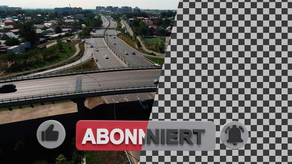 Youtube LIKE SUBSCRIBE BELL button in GERMAN | UHD | 60fps alt