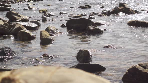 Many Stones in the Water in the Sea 