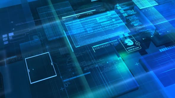 Virtual Digital Space With Code Elements 4K alt