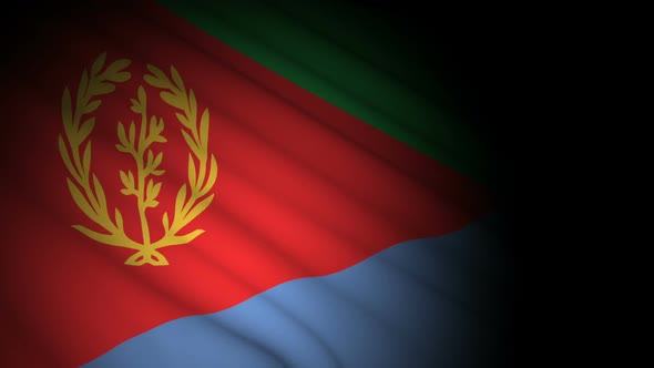 Eritrea Flag Blowing in Wind alt