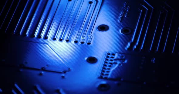 Base for Electronic Motherboard Moves on a Conveyor Belt alt