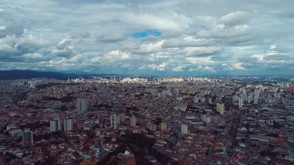 Famous buildings and highway road at downtown Sao Paulo Brazil. alt