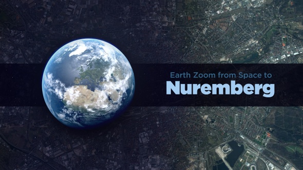 Nürnberg (Germany) Earth Zoom to the City from Space