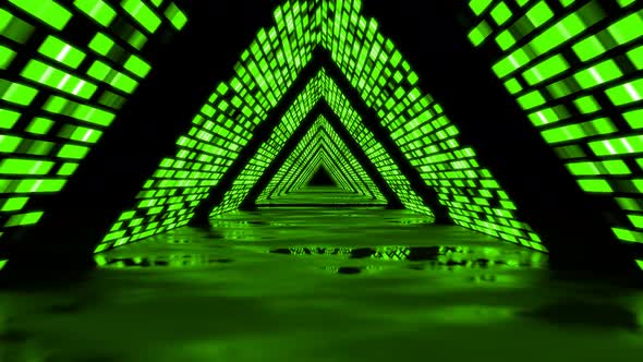 Neon Green Loop Triangle Endless