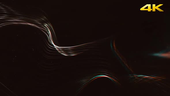 Red Line Particles Background 4K alt