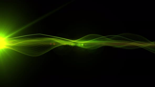 Green Wave Motion Background