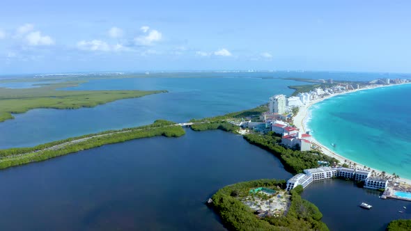 Beautiful Aerial View of the Beaches in Mexico Near Cancun Playa Del Carmen alt