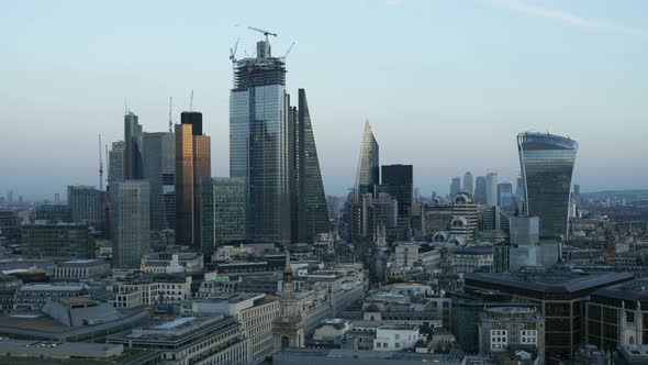 Timelapse of the financial district of London