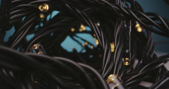 Fairy Lights Lying on Tabletop alt