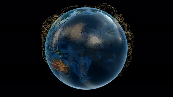  Network Over Realistic Earth Rotation Seamless Loop alt