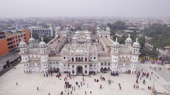 Flying over the Janaki Temple in Janakpur Nepal alt