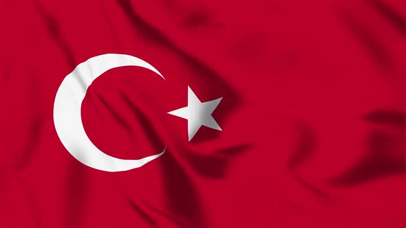 4K Turkey Flag - Loopable