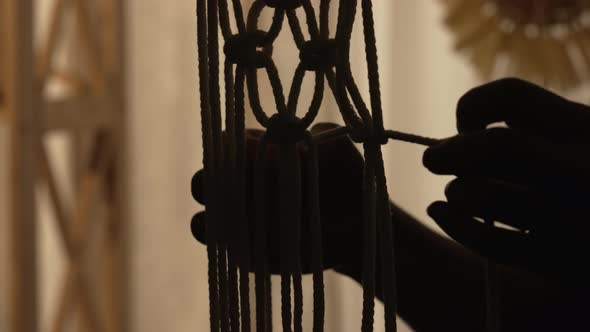 Woman is Making Macrame alt