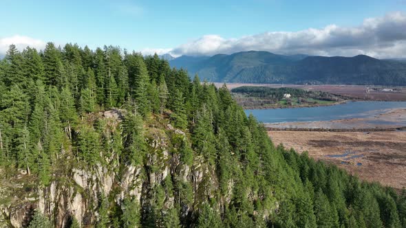 Aerial Footage of Minnekhada Regional Park in 4k, British Columbia, Canada alt