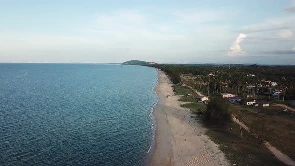 Beach Drone Aerial Shot Forward And Descend 1, Stock Footage | VideoHive