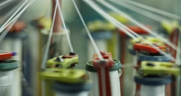 Automatic Coating of Copper Wire with a Polymer Matrix in the Production Shop of Electric Cable for alt