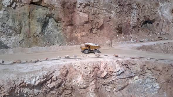 Stone Mine Truck From Above 