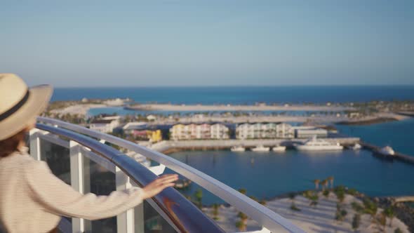 Attractive woman from the bridge. Shot on Black Magic Cinema Camera alt