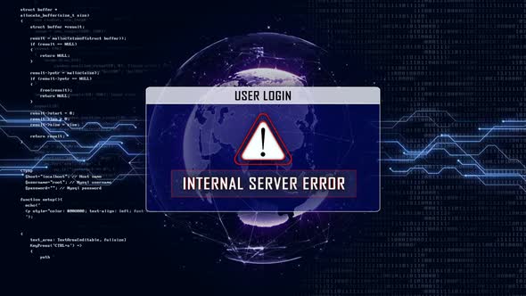 Internal Server Error Text and User Login Interface, Loopable