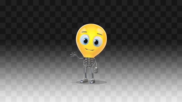 Light bulb jumps down from the top of the screen and greets alt