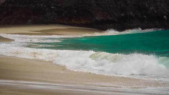 Sandy Beach and Turquoise Water in the Blue Lagoon alt