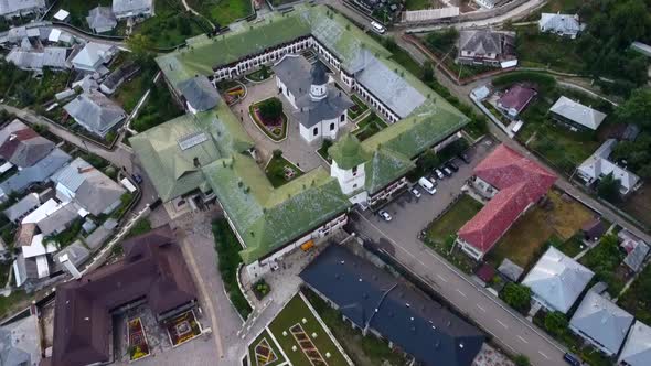 Agapia Monastery Aerial View, Romania