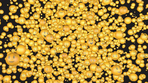 Cute yellow balls or abstract faces of people. alt