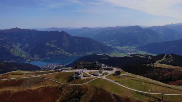 Beautiful Zeller See And The Kitzbuhel Alps From The Viewpoint Of Schmittenhohe Mountain In Salzburg alt