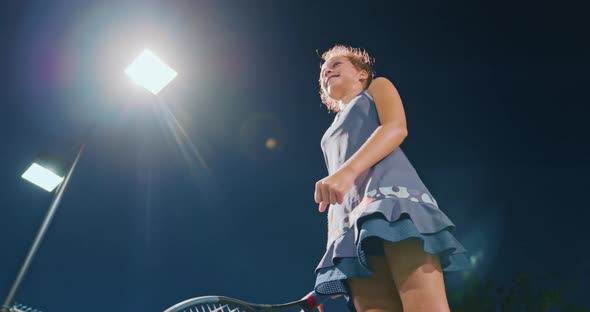 Happy Athlete Girl Screaming with Excitement Feeling. Teenager Is Happy To Win alt