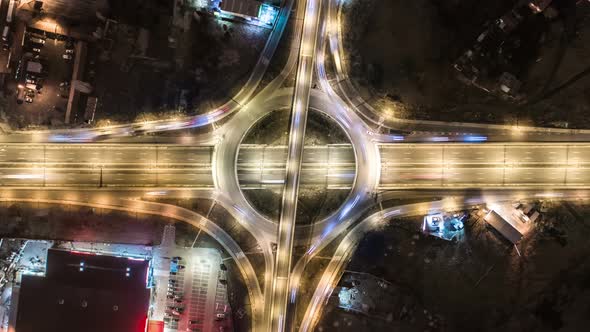Roundabout Traffic From Above alt