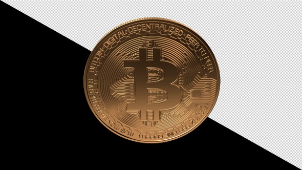Bitcoin Turns Vertically (Alpha Channel)