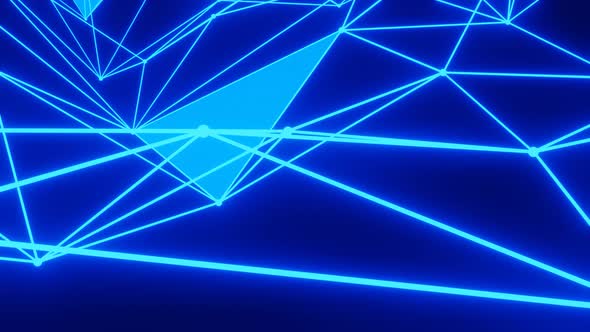 Absrtact digital connection. Technology background. Blue background with rotating plexus. alt