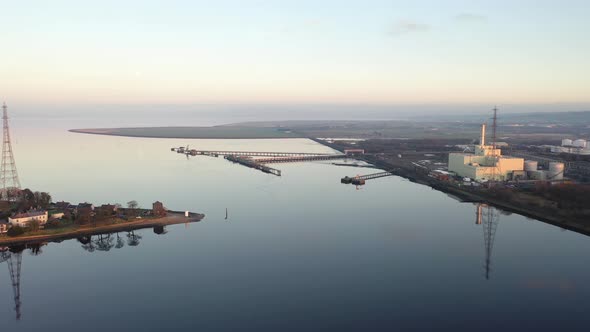Power Station Producing Energy on the Banks of the River Foyle Near Derry Northern Ireland alt