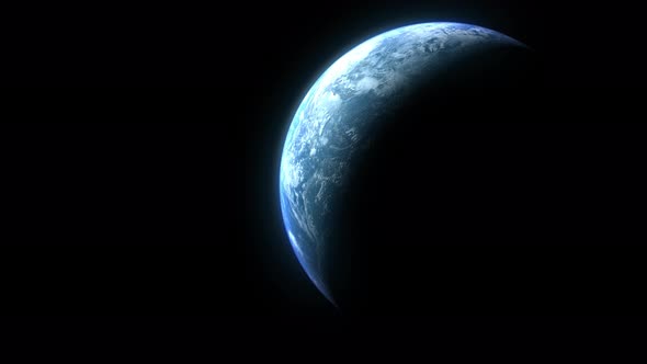 Futuristic Planet Earth Rotation Animation