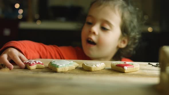 The Girl Happily Eats Homemade Gingerbread Cookie alt