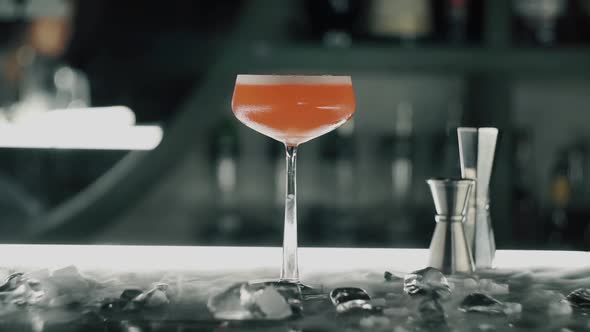 Red Cocktail on the Bar