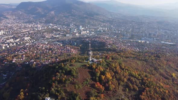 Aerial View Of The Tv Tower And The City Of Sarajevo 4 - K