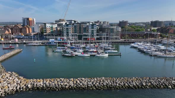 Poole Yacht Marina and Quay on the South Coast of England alt