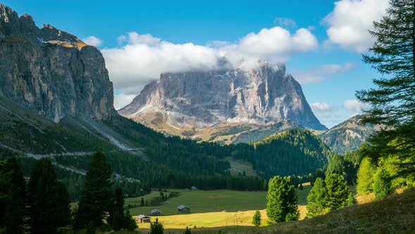 Time Lapse  Dolomites Langkofel Italy Landscape alt