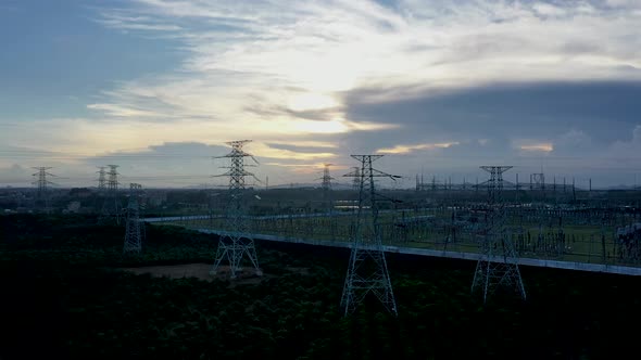Pylons and substations alt