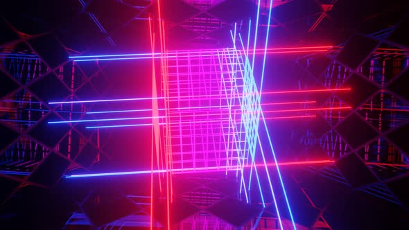 Vj Loop Mirror Room with Fly Neon Frame Box alt