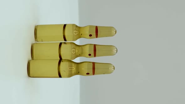 Vertical orientation video: Medical ampoules for injection alt