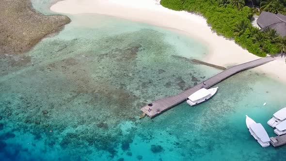 Aerial drone abstract of bay beach by ocean and sand background alt