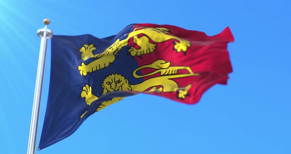 Flag of Department of Manche, France alt