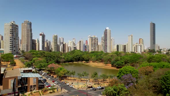 Cityscape of Goiania Brazil. Panorama landscape of brazilian midwest city. alt