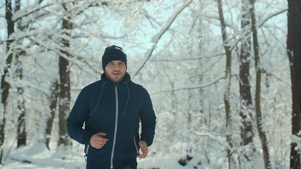 Man running along road