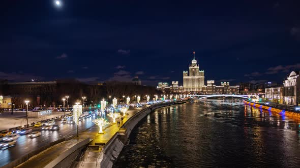 Moscow Night Timelapse