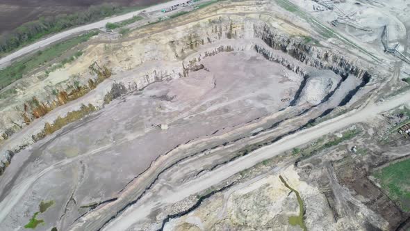 Aerial View of a Granite Quarry