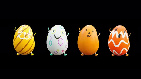 25 Easter Day Eggs Dancing 4K alt